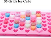 Creative Heart Shape 55-Grid Ice Cube Tray (roze)