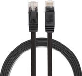 1 m CAT6 ultradunne platte Ethernet-netwerk LAN-kabel, patchkabel RJ45 (zwart)