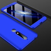 GKK PC 360 graden volledige dekking Case voor Nokia 6 (2018) (blauw)