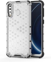 Schokbestendige honingraat pc + tpu case voor Galaxy M30 (grijs)