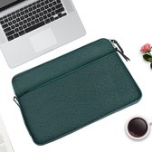 Let op type!! Diamond patroon draagbare waterdichte Sleeve Case dubbele rits aktetas Laptop draagtas voor 13-13.3 inch laptops (groen)