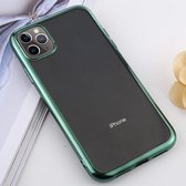 Transparante TPU anti-drop en waterdichte mobiele telefoon beschermhoes voor iPhone 11 Pro (groen)