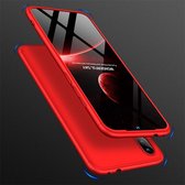 GKK Three Stage Splicing Full Coverage PC Case voor Xiaomi Redmi Note 7 (rood)