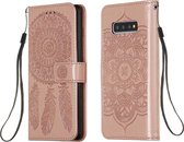 Voor Galaxy S10 Plus Dream Catcher afdrukken Horizontale flip lederen tas met houder & kaartsleuven & portemonnee & lanyard (rose goud)