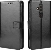 Crazy Horse Texture Horizontal Flip Leren Case voor Nokia X71 (8.1 Plus), met houder & kaartsleuven & portemonnee (zwart)