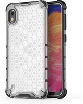 Schokbestendige honingraat pc + tpu case voor Galaxy A10 (grijs)