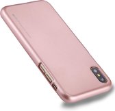 GOOSPERY MERCURY i JELLY voor iPhone X / XS Metaal en olieverf Soft TPU beschermende achterkant van de behuizing (rose goud)