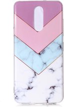 Voor LG K30 (2019) gekleurd tekenpatroon IMD-afwerking Soft TPU beschermhoes (driekleur)