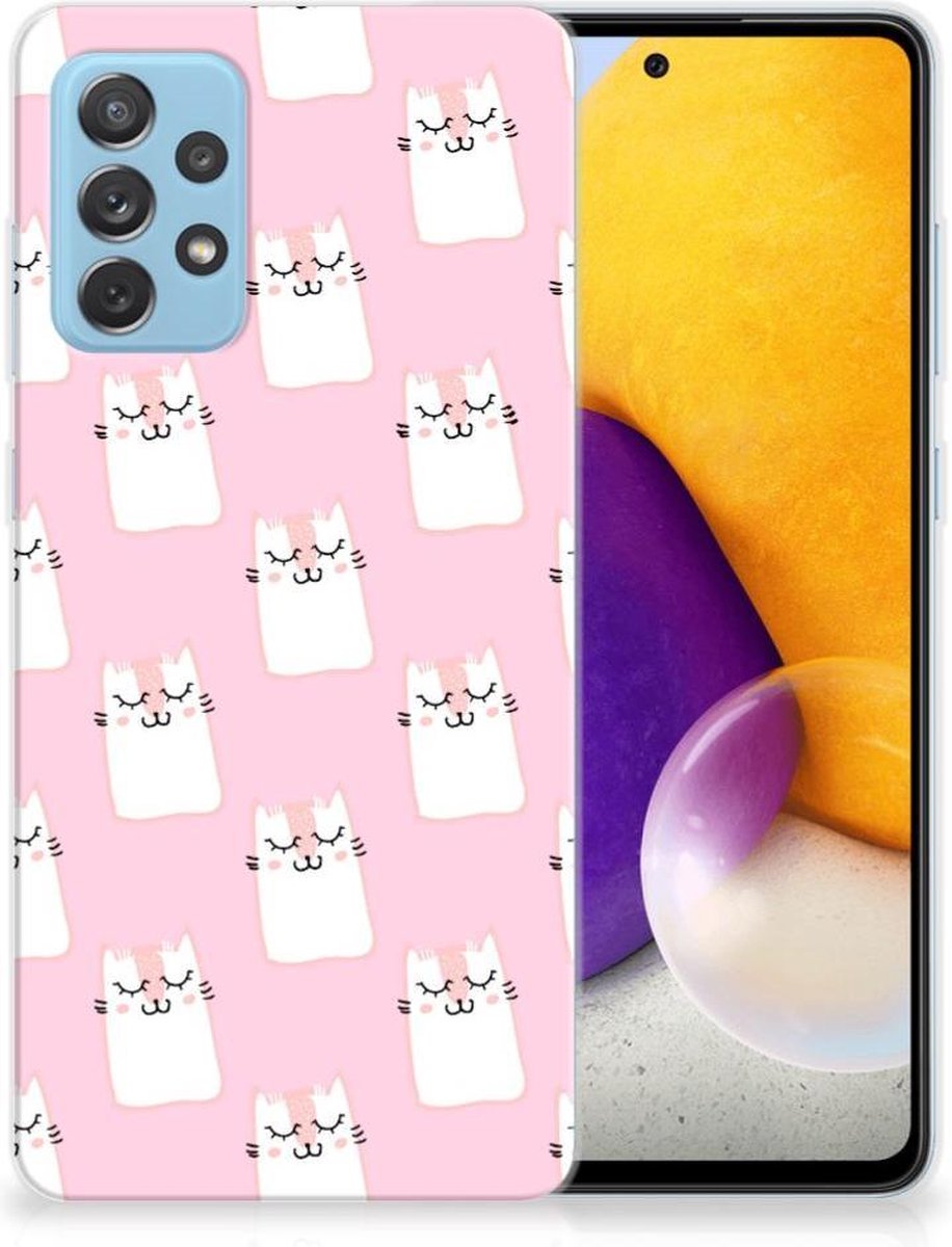 Samsung Galaxy A72 TPU Hoesje Sleeping Cats