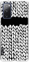 Casetastic Samsung Galaxy S20 FE 4G/5G Hoesje - Softcover Hoesje met Design - Missing Knit Black Print