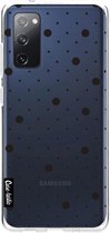 Casetastic Samsung Galaxy S20 FE 4G/5G Hoesje - Softcover Hoesje met Design - Pin Points Polka Black Transparent Print