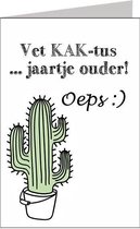 Verjaardagskaart Vet kak-tus… jaartje ouder!