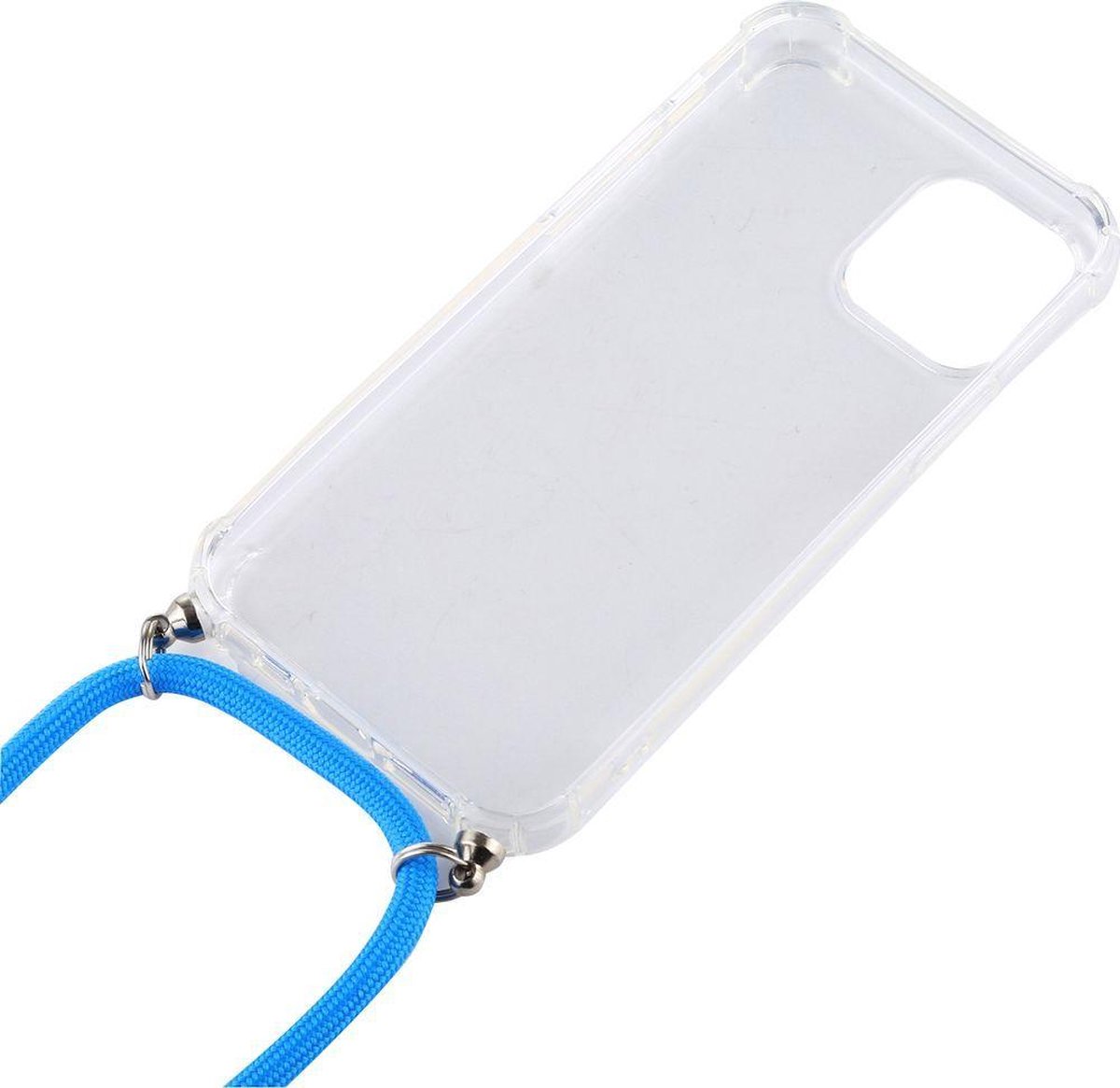 Mobigear Lanyard - Apple iPhone 12 Mini Coque avec cordon en TPU Souple -  Transparent / Bleu 600816 