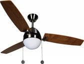 Masterlight Boreas Huishoudelijke ventilator met lamp - Ø142 cm - Chroom Wit