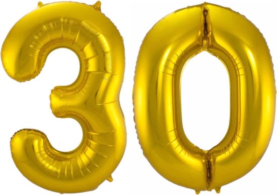 Ballon Chiffre 30 Ans Or 36cm Décoration De Fête D'anniversaire Avec De La  Paille | bol
