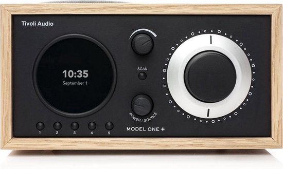 Tivoli Audio - Model One+ - DAB+ Wekkerradio met Bluetooth - Eiken/Zwart |  bol.com