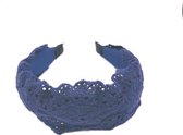 Diadeem Opengewerkt Borduur 6cm Blauw
