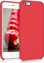 kwmobile telefoonhoesje voor Apple iPhone 6 Plus / 6S Plus - Hoesje met siliconen coating - Smartphone case in rood