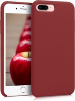 kwmobile telefoonhoesje geschikt voor Apple iPhone 7 Plus / iPhone 8 Plus - Hoesje met siliconen coating - Smartphone case in donkerrood