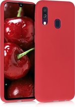 kwmobile telefoonhoesje voor Samsung Galaxy A40 - Hoesje voor smartphone - Back cover in mat rood