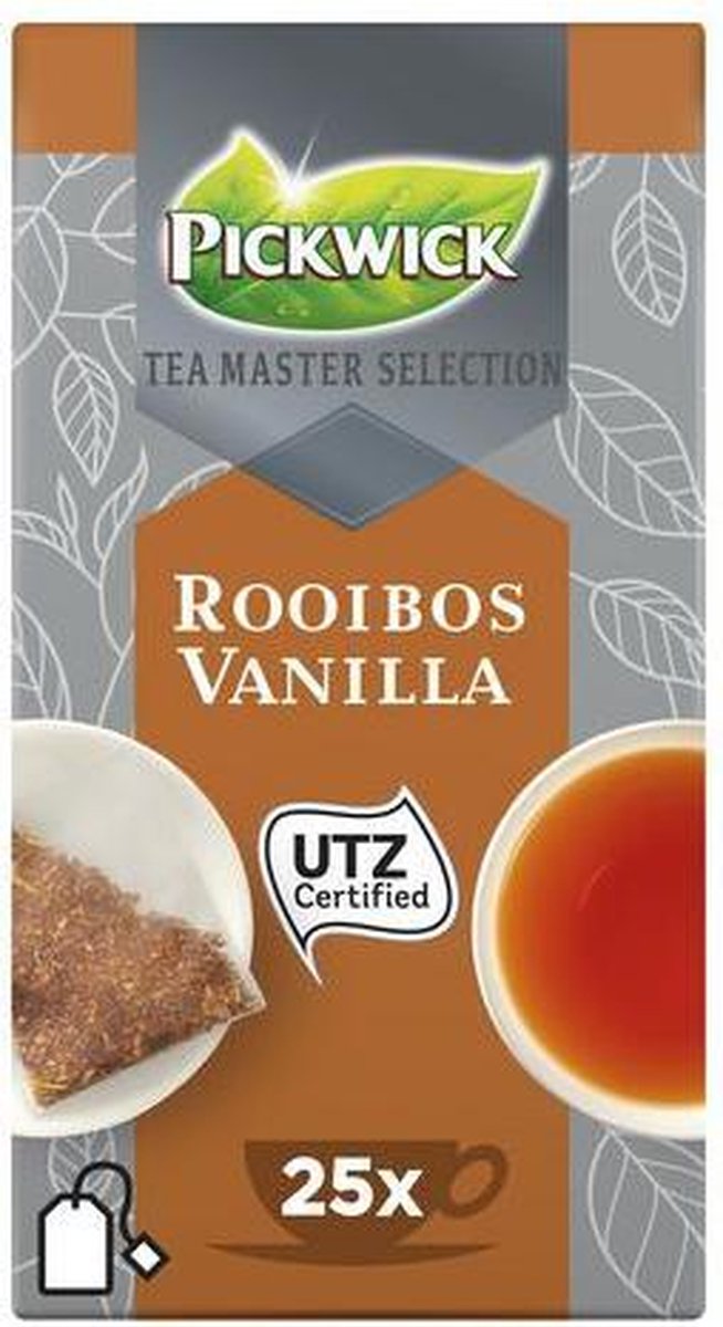Thee pickwick tea master sel rooibos vanilla 2gr - 3 stuks | bol.com