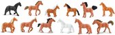 Speelfigurenset Horses Junior Bruin/zwart/wit 12-delig
