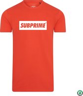 Subprime - Heren Tee SS Shirt Block Rood - Rood - Maat 3XL