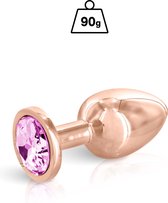 Hidden Eden Pink Angel M - Buttplug - 90gr - 8.3 x 3.4cm - Rosegoud