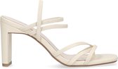 Sacha - Dames - Off white hak sandalen met bandjes - Maat 39