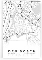 Walljar - Stadskaart Den Bosch Centrum - Muurdecoratie - Poster
