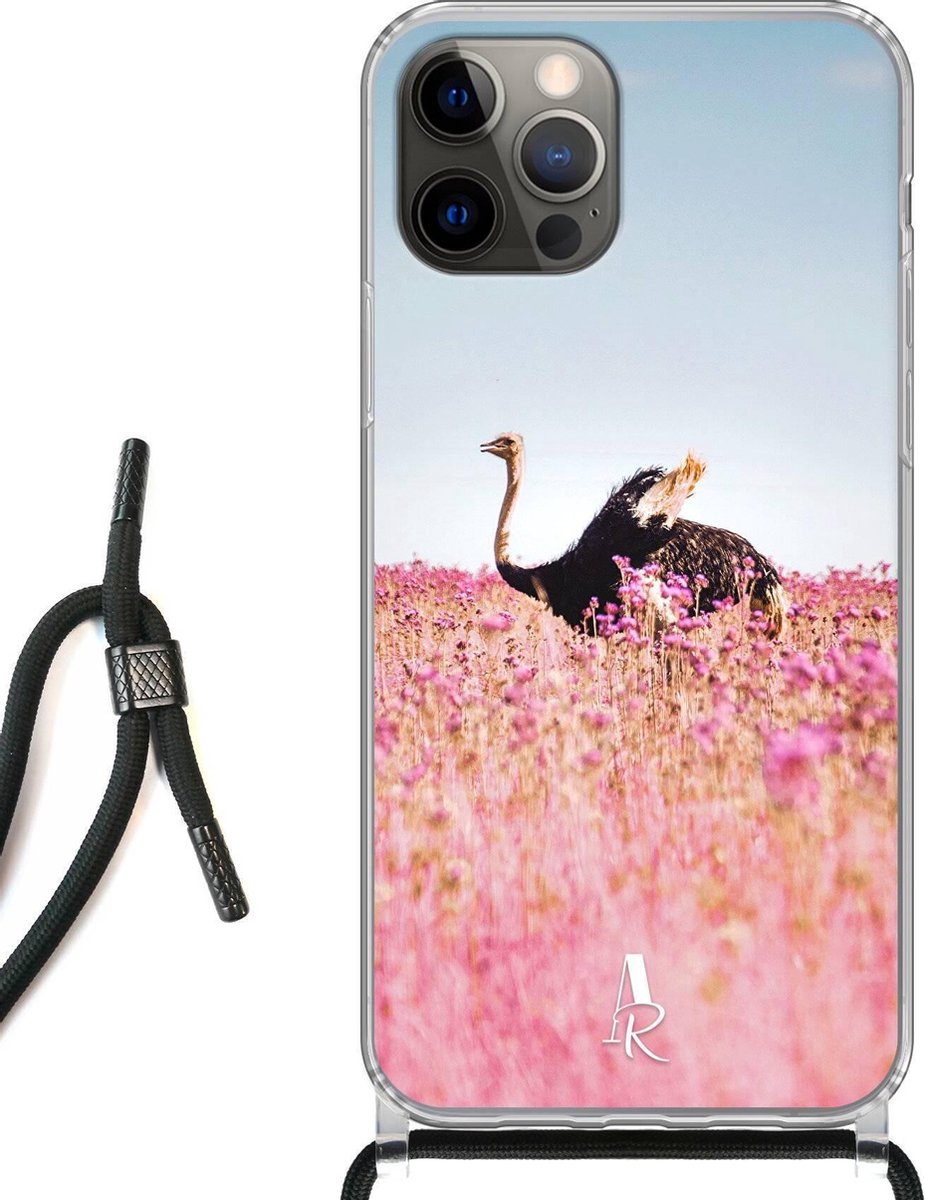 iPhone 12 Pro hoesje met koord - Ostrich