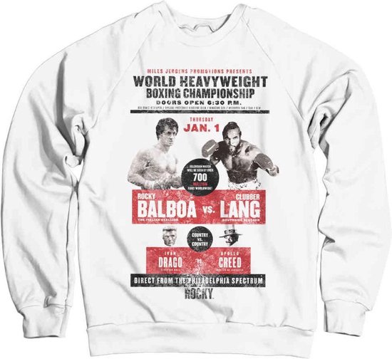 Rocky Sweater/trui -L- World Heavyweight Poster Wit