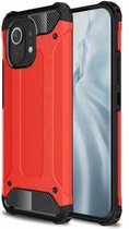 Voor Xiaomi Mi 11 Magic Armor TPU + pc combinatiebehuizing (rood)