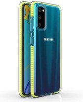 Voor Samsung Galaxy S20 TPU tweekleurige schokbestendige beschermhoes (citroengeel)