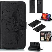 Veerpatroon Litchi Texture Horizontale Flip Leren Case met Portemonnee & Houder & Kaartsleuven voor Galaxy A8s (Zwart)