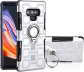 Voor Galaxy Note 9 2 in 1 Cube PC + TPU beschermhoes met 360 graden draaien zilveren ringhouder (zilver)