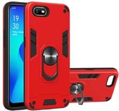 Voor OPPO A1k & Realme C2 2 in 1 Armor Series PC + TPU beschermhoes met ringhouder (rood)