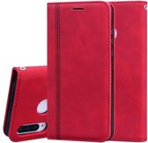 Voor Huawei P30 Lite Frosted Business Magnetische Horizontale Flip PU lederen tas met houder & kaartsleuf & lanyard (rood)