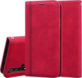 Voor Huawei Honor 20 Frosted Business Magnetische horizontale Flip PU lederen tas met houder & kaartsleuf & lanyard (rood)