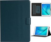 Voor Samsung Galaxy Tab A 8.0 T350 / T355C Effen kleur Horizontaal Flip Leren Hoesje met Kaartsleuven & Houder & Slaap- / Wekfunctie (Donkergroen)