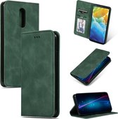 Retro Skin Feel Business Magnetische Horizontale Leren Flip Case voor LG Stylo 5 (Legergroen)