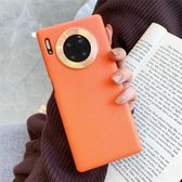 Voor Huawei Mate 30 Pro All-inclusive Pure Prime Skin Plastic Case met Lens Ring Beschermhoes (Oranje)