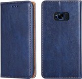 Voor Samsung Galaxy S8 + PU + TPU Gloss Oil Effen Kleur Magnetische Horizontale Flip Leren Case met Houder & Kaartsleuf & Portemonnee (Blauw)