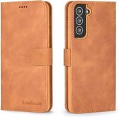 Voor Samsung Galaxy S21 + 5G Diaobaolee Pure Fresh Texture Horizontale Flip Leather Case (Geel)