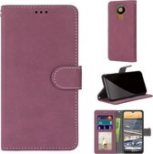 Voor Nokia 5.3 Retro Frosted Horizontale Flip PU lederen tas met houder & kaartsleuven & portemonnee & fotolijst (Rose Red)