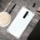 Voor Geschikt voor Xiaomi Redmi Note 8 Pro Vierhoekige anti-drop ultradunne transparante TPU-telefoonhoes (transparant)