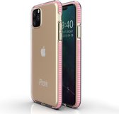 Voor iPhone 11 Pro TPU tweekleurige valbestendige beschermhoes (meisje roze)