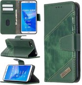 Voor Huawei Y5 (2018) Bijpassende kleur Krokodiltextuur Horizontale flip PU lederen hoes met houder & kaartsleuven & portemonnee (groen)