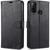 Voor Huawei Honor Play 4T AZNS Schapenvacht Textuur Horizontale Flip Leren Case met Houder & Kaartsleuven & Portemonnee (Zwart)