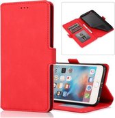 Voor iPhone 6 Retro Magnetische Sluiting Horizontale Leren Flip Case met Houder & Kaartsleuven & Fotolijst & Portemonnee (Rood)